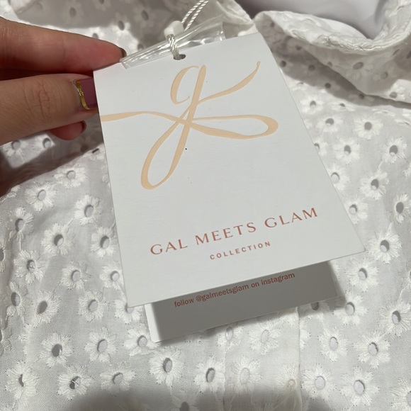 🌸 RARE NWT - Gal Meets Glam Judith Eyelet MIDI Dress in Size 00 - Picture 16 of 16